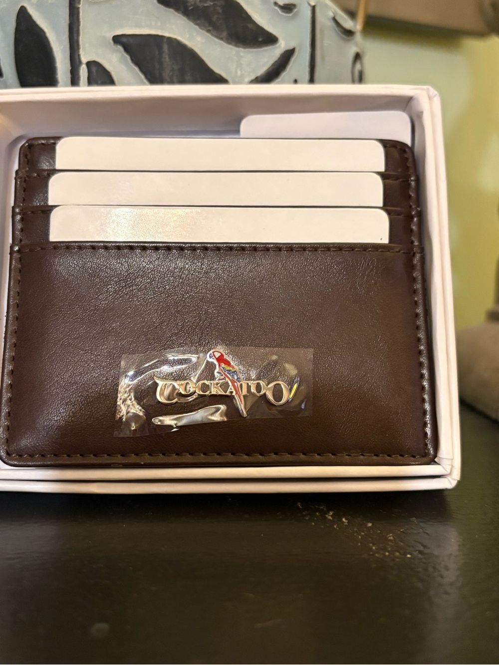 Brown Leather Card & Key Holder